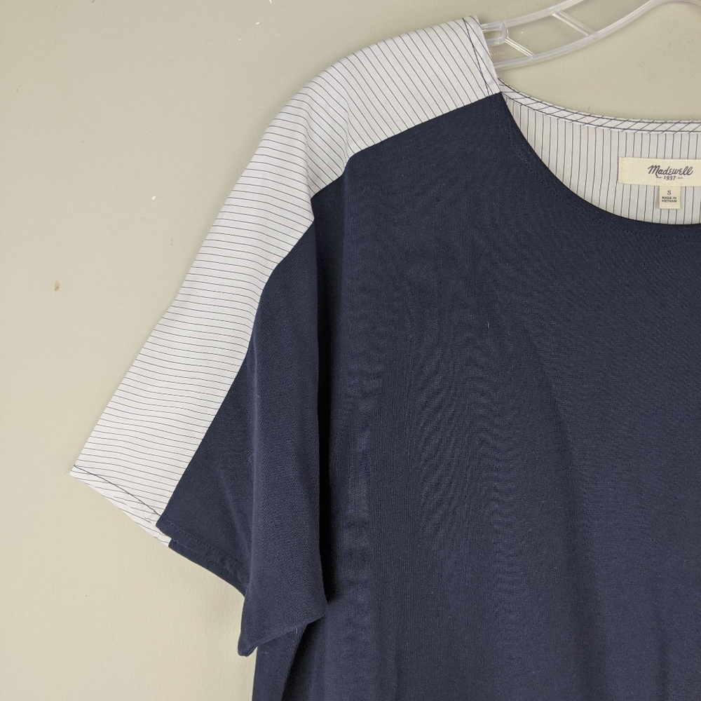 Madewell | Slit Back Two Tone Shirt - E37 - Picture 6 of 8